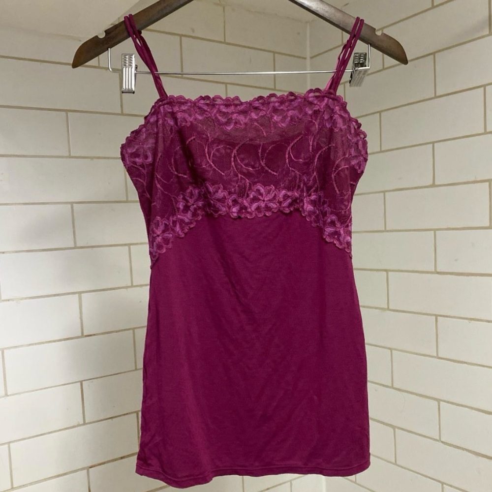 Women’s Jezebel Purple Floral Lace Cami